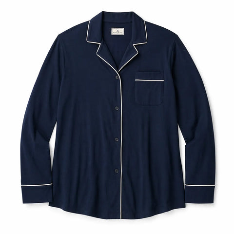 Petite Plume Men's Navy Long Sleeve Pajama Top | Petite Plume in Lebanon