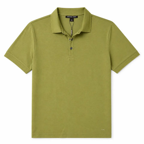 Michael Kors Men's Green Short-Sleeve Bubble Knit Polo T-Shirt |Michael Kors in Lebanon