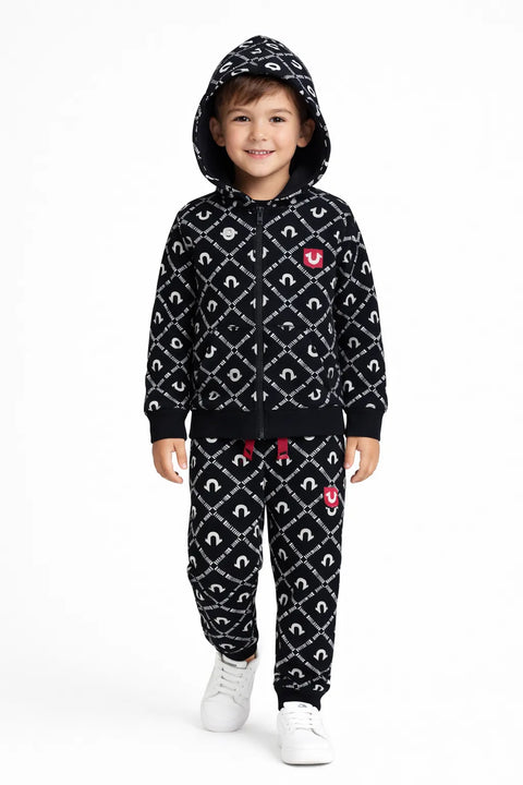True Religion Boy's Black Printed Pajama Set 2pcs| True Religion In Lebanon
