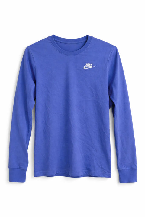Nike Women's Blue Sportswear Club Cotton Long-Sleeve Blouse | Nike In Lebanon