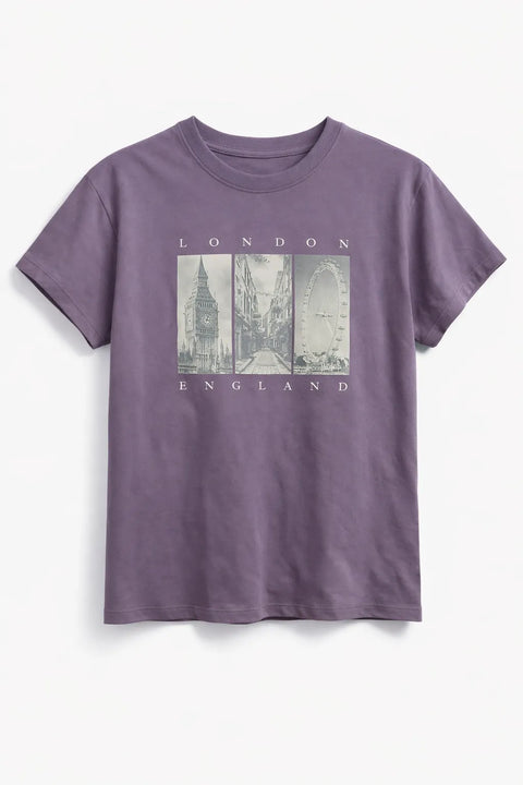 Cat & Jack Girl's Short Sleeve Oversized London Graphic T-Shirt |Cat & Jack In Lebanon