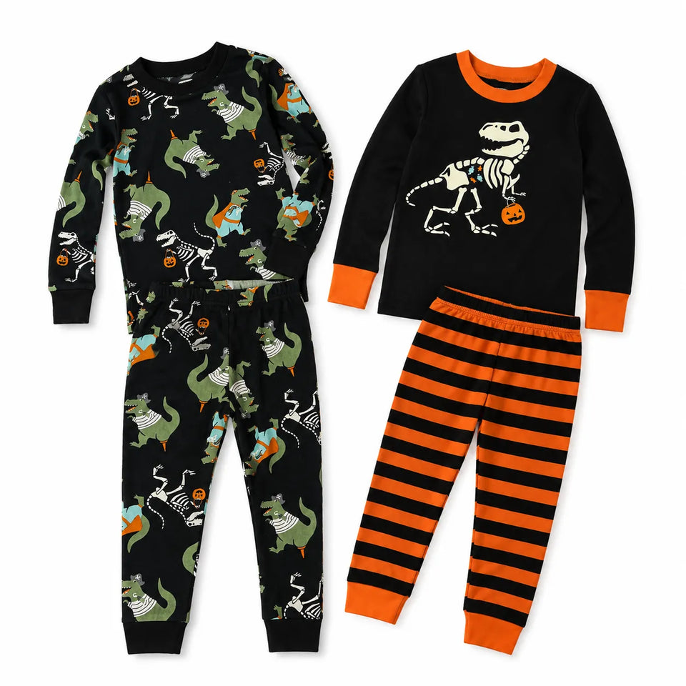 Carter'sBaby Boy's ck/Orange4-Piece Cotton Long Sleeve DinBlaosaur Halloween Pajama Set| Carter's in Lebanon