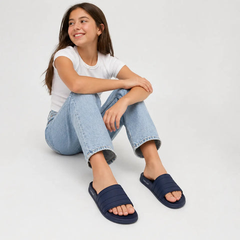 Cat & Jack Girl's Navy Slide Slippers | Cat & Jack In Lebanon