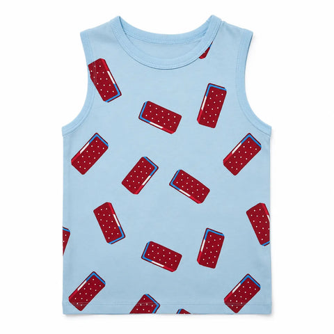 Cat & Jack Baby Boy's Blue Ice Cream Print Sleeveless Top|Cat & Jack In Lebanon