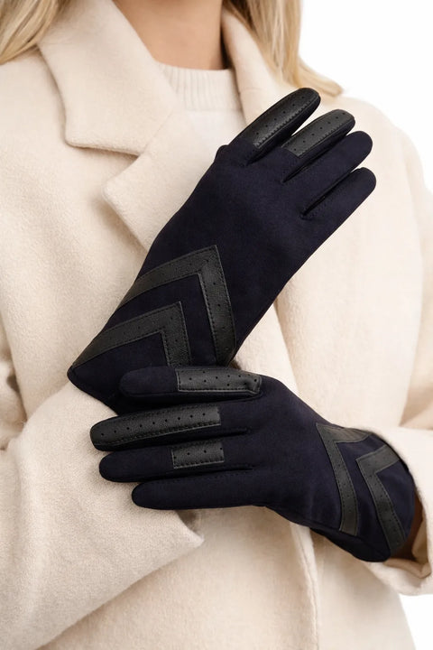 Isotoner Women's Navy Touchscreen Spandex Gloves | Isotoner In Lebanon