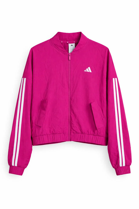 Adidas Women's Fuchsia Essentials 3-Stripes Lifestyle Bomber Jacket | Adidas In Lebanon