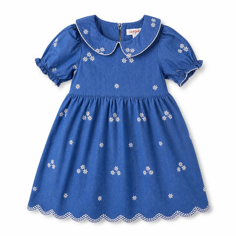Cat & Jack Girls' Blue Floral Embroidered Woven Dress  | Cat & Jack in Lebanon