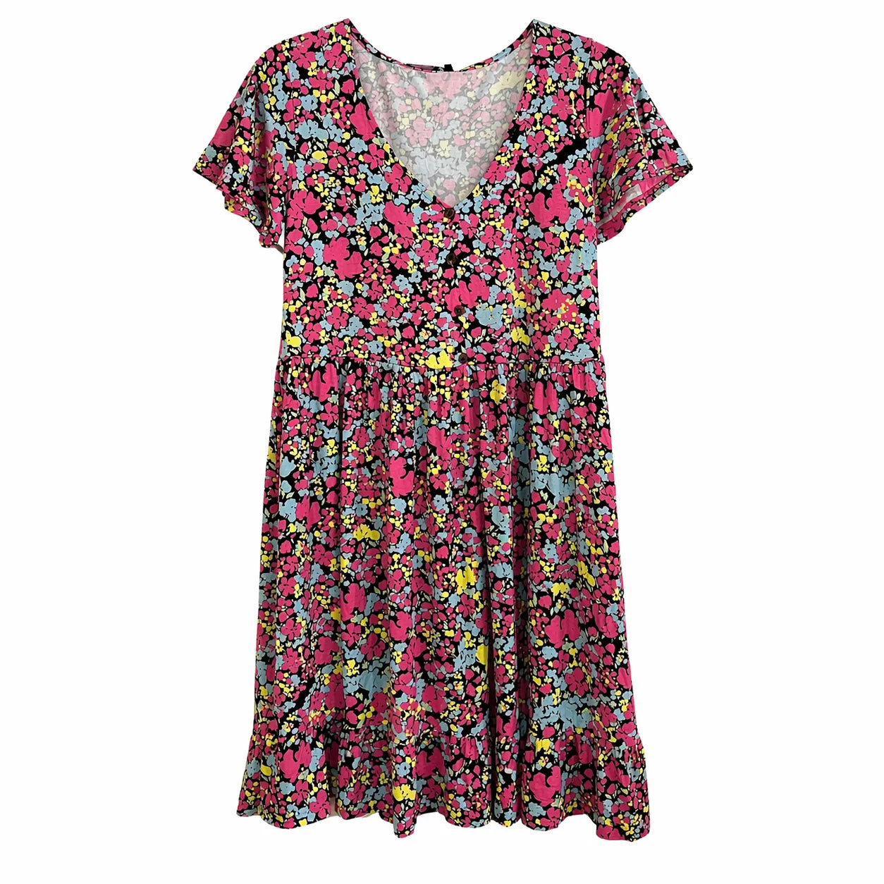 V By Very Women's Multicolor Floral V-Neck Dress | V By Very In Lebanon