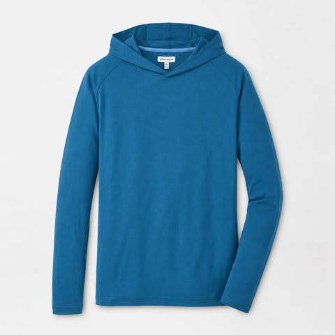 Peter Millar Men's Blue Golf Pullover Performance Hoodie | Peter Millar in Lebanon