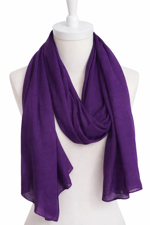 Jenni Women's Purple Solid Jersey Wrap Scarf | Jenni In Lebanon