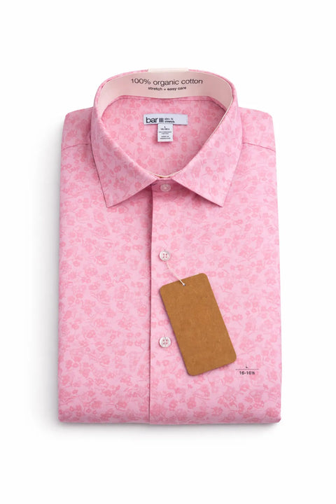 Bar III Men's Pink Floral Printed Shirt | Bar III In Lebanon