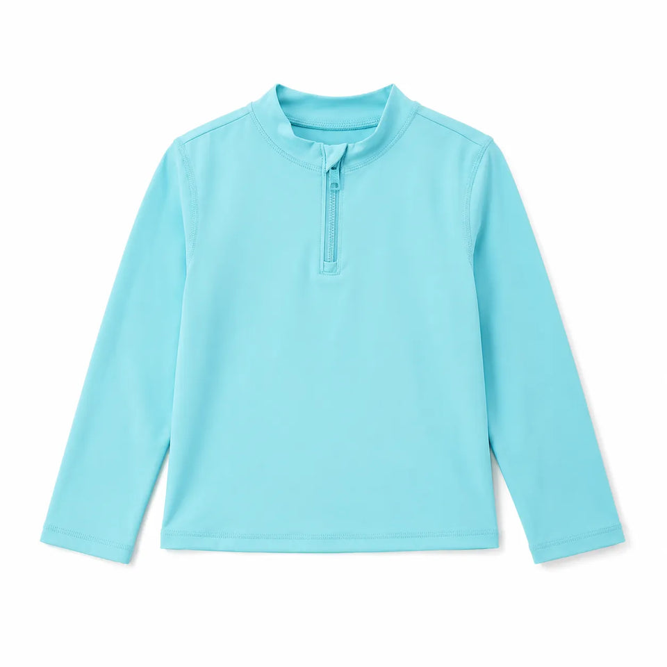 Carter's Girl's Blue 1/4 Zip Neck Long Sleeve Swim Blouse|Carter's In Lebanon