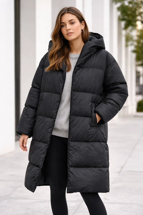 Boss Women's Black Puffer Parka Jacket|Boss In Lebanon