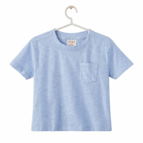 Cat & Jack Girl's Blue Short Sleeve Relaxed Fit T-Shirt |Cat & Jack In Lebanon