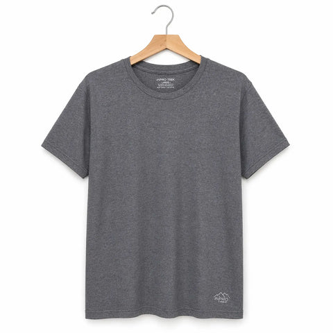 Unipro Trek Men's Gray Cotton-Blend Solid T-Shirt | Unipro Trek In Lebanon