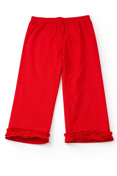 Ativo Girl's Red Ruffle Leggings | Ativo in Lebanon