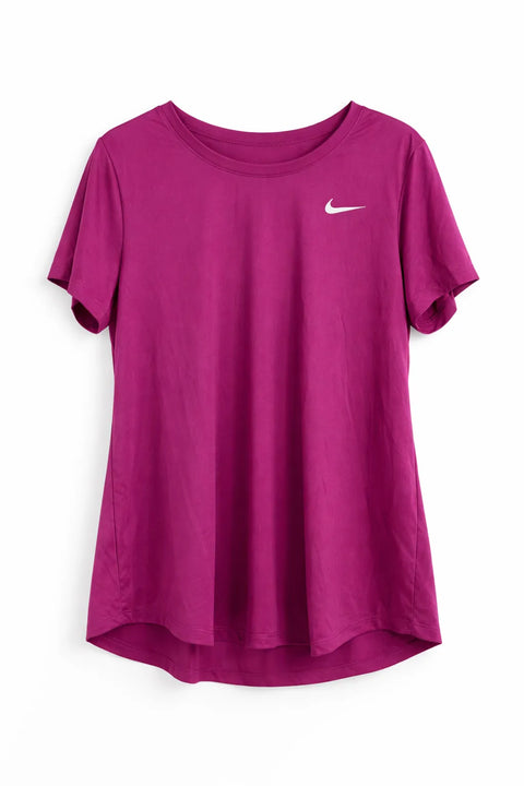 Nike Women's Purple Plus Size Active Dri-FIT Short-Sleeve Logo T-Shirt | Nike In Lebanon
