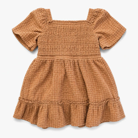Cat & Jack Girl's Brown Rustic Plaid Dress | Cat & Jack In Lebanon