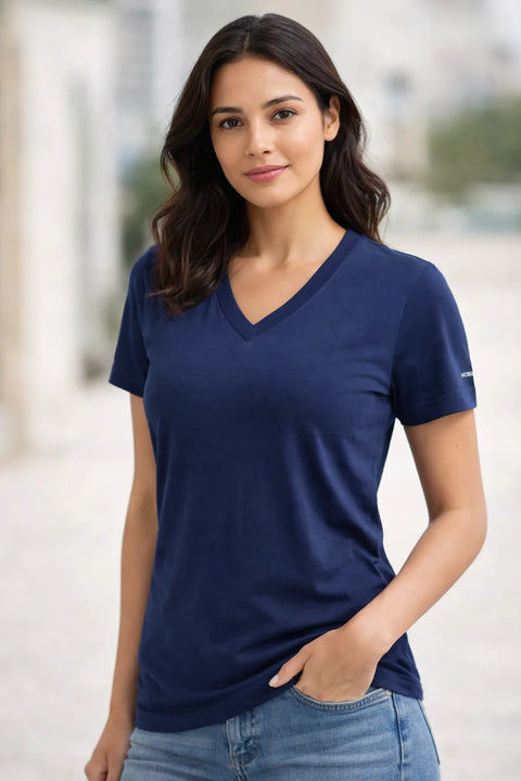 Dsquared2 Women's Navy V Neck T-Shirt | Dsquared2 In Lebanon