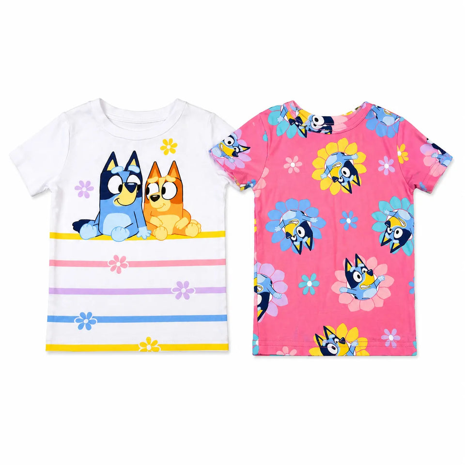 Bluey Baby Girl's Multicolor 2 Pieces All Over Printed T-Shirts | Bluey In Lebanon