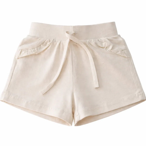 Ativo Baby Girl's Basic White Cotton Shorts | Ativo In Lebanon