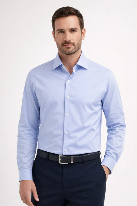 Kenneth Cole Reaction Men's Blue Slim Fit Flex Stretch Shirt | Kenneth Cole Reaction In Lebanon