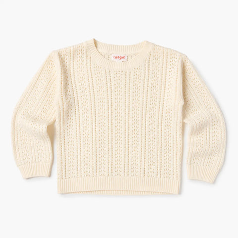Cat & Jack Toddler Girls' Lightweight Cream Knit Sweater | Cat & Jack in Lebanon