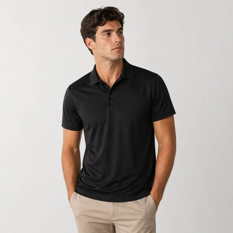 Kick Start Gear Men's Black Polo Basic Sport Wear  T-Shirt | Kick Start Gear  in Lebanon