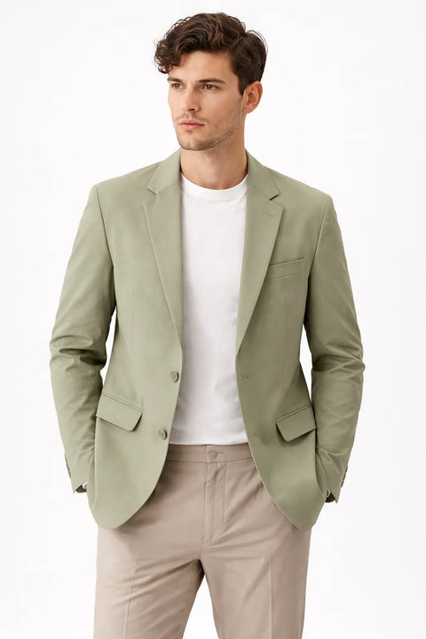 Celio Men's Khaki Green Casual Blazers | Celio In Lebanon