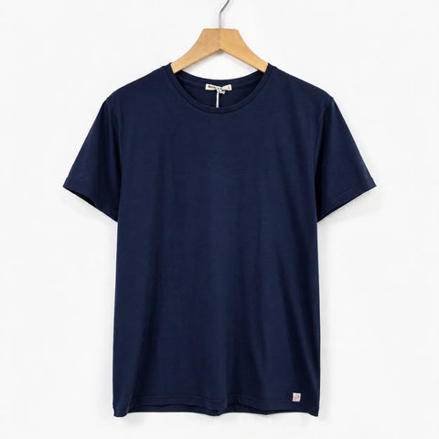 Marine Layer Men's Navy Basic  Soft Tee Signature Crew Neck  T-Shirt | Marine Layer  in Lebanon