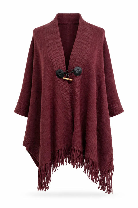 Style & Co Women's Wine Cozy Bordered Textured Wrap | Style & Co In Lebanon