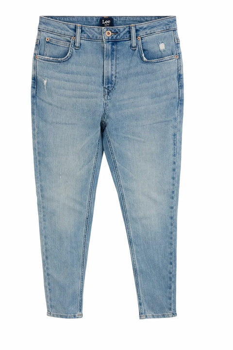 Lee Women's Blue High-Rise Regular Tapered Mom Jeans | Lee in Lebanon
