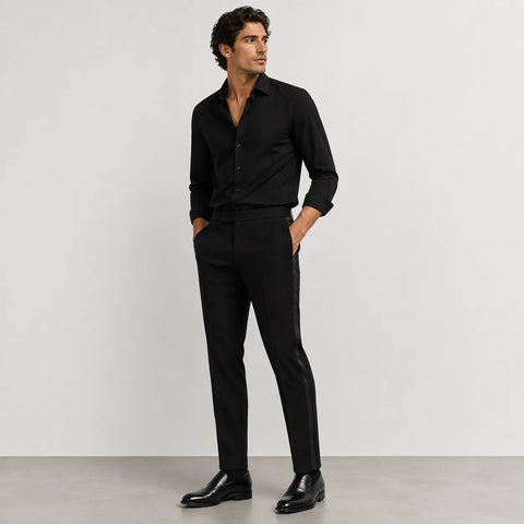 SD Men's Black Slim Fit Casual Trouser | SD In Lebanon