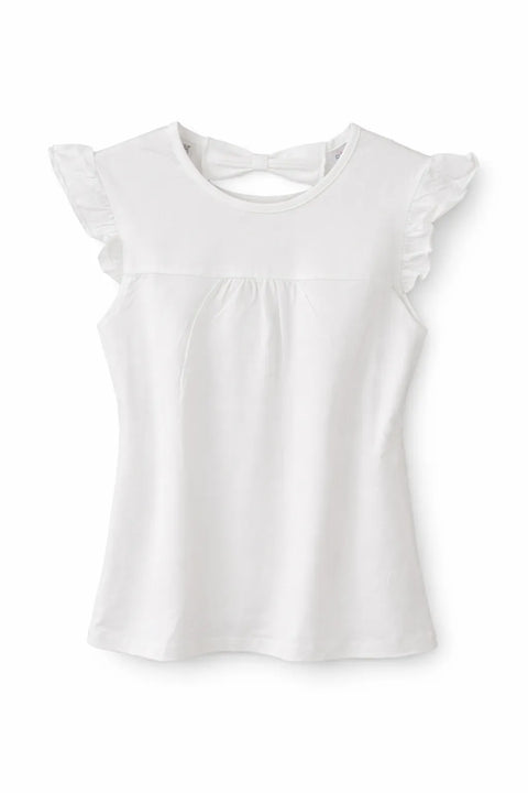 Ativo Girl's White Raffle Sleeveless Dress | Ativo In Lebanon