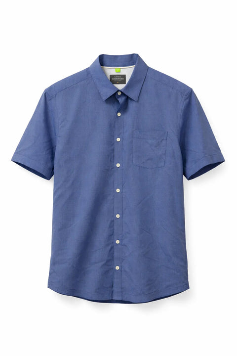 Waterman Men's Quiksilver Dark Blue Checkmate Regular-Fit Shirt | Waterman In Lebanon