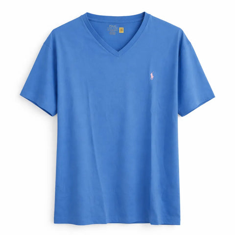 Polo Ralph Lauren Men's Blue Custom Classic Fit V-Neck T-Shirt|Polo Ralph Lauren In Lebanon