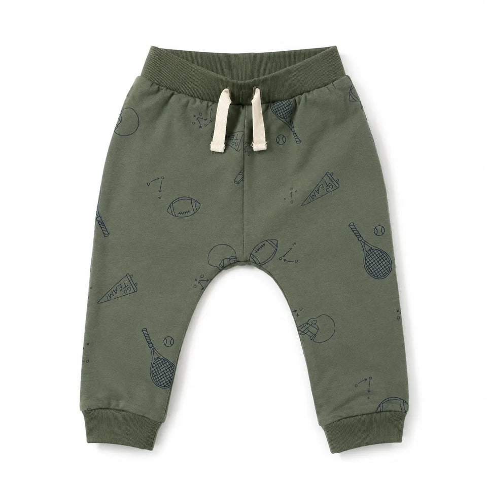 Carter's Baby Boy's Olive Green Printed Elastic Waist Sweatpant|Carter's In Lebanon
