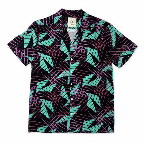 Rebel Men’s Short-Sleeve Graphic Print Button-Down Shirt | Rebel in Lebanon