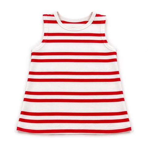 Cat & Jack Baby Boy's Red & White Striped Sleeveless Crew Neck Blouse|Cat & Jack In Lebanon