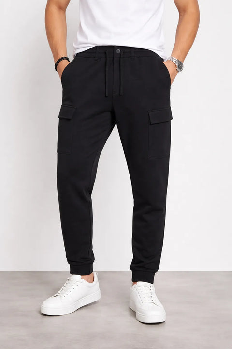 Celio Men's Navy Polyester Straight Fit Cargo Pants | Celio In Lebanon