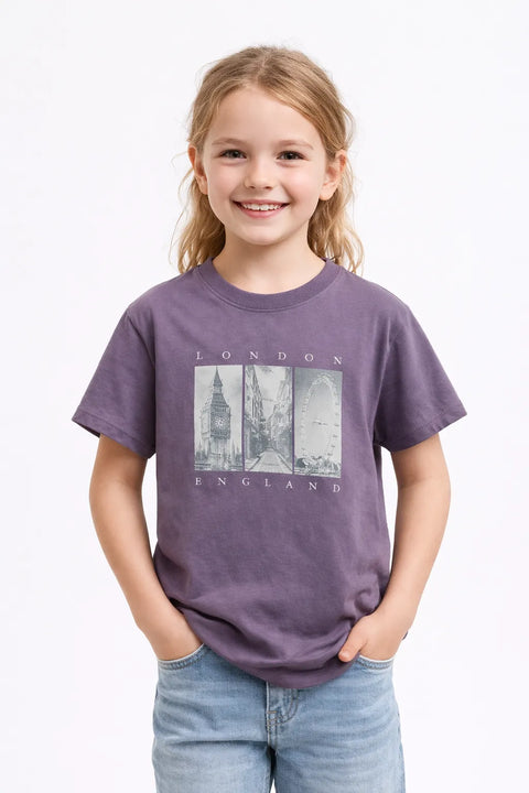 Cat & Jack Girl's Short Sleeve Oversized London Graphic T-Shirt |Cat & Jack In Lebanon