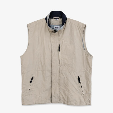 Damart Men's Beige Full Zip Multi Pocket Vest | Damart In Lebanon