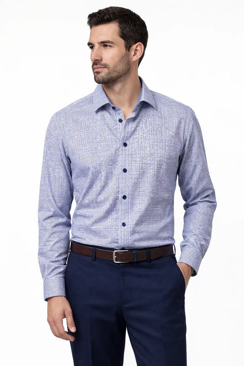 Construct Men's Blue Slim Fit Performance Shirt | Construct In Lebanon