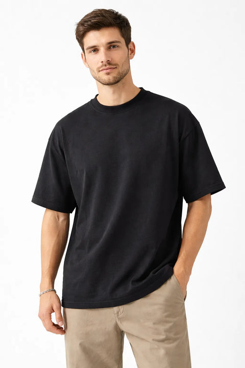 Celio Men's Dark Gray Crew Neck T-Shirt | Celio in Lebanon