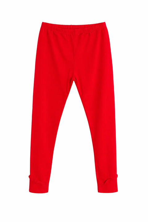 Ativo Girl's Red Ruffles Fashion Leggings | Ativo in Lebanon
