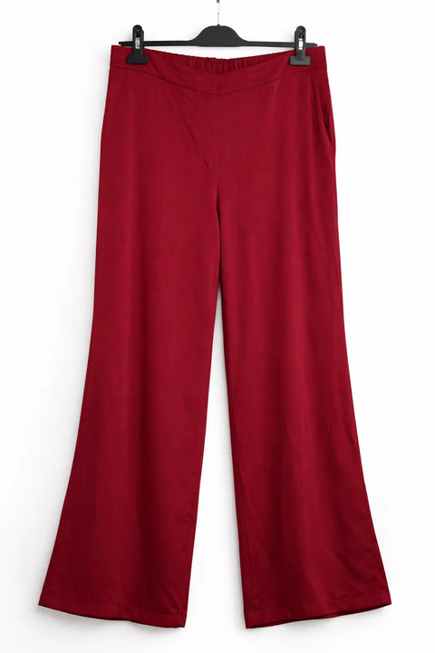 Calvin Klein Women’s Red Pull On Wide Leg Satin Pants|  Calvin Klein in Lebanon