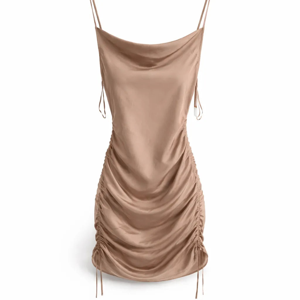 1.State Women's Tan Cowlneck Side Dress | 1.State in Lebanon