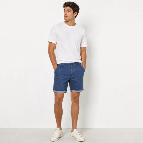 Redefined Rebel Men's Washed Navy Chino Shorts | Redefined Rebel In Lebanon
