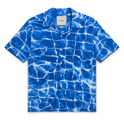 Only & Sons Men's Blue Multi Short Sleeve Shirt | Only & Sons In Lebanon