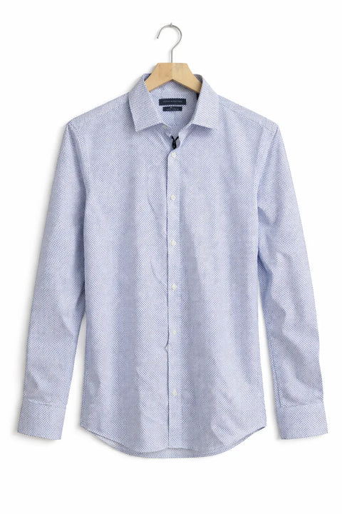 Tommy Hilfiger Men's White & Blue Striped Regular Fit Shirt | Tommy Hilfiger In Lebanon